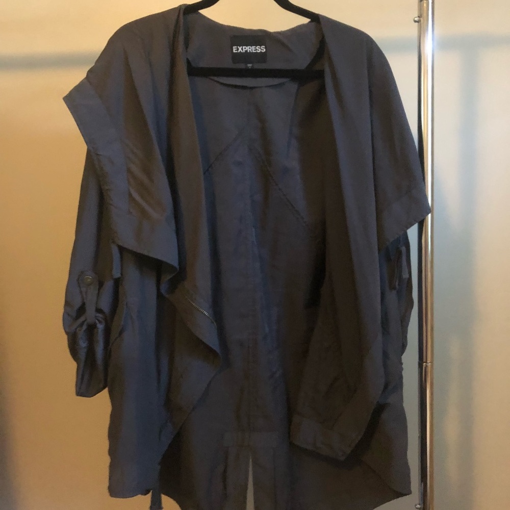 Express Trench Open Drape Jacket - image 1